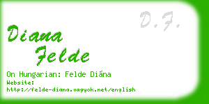 diana felde business card